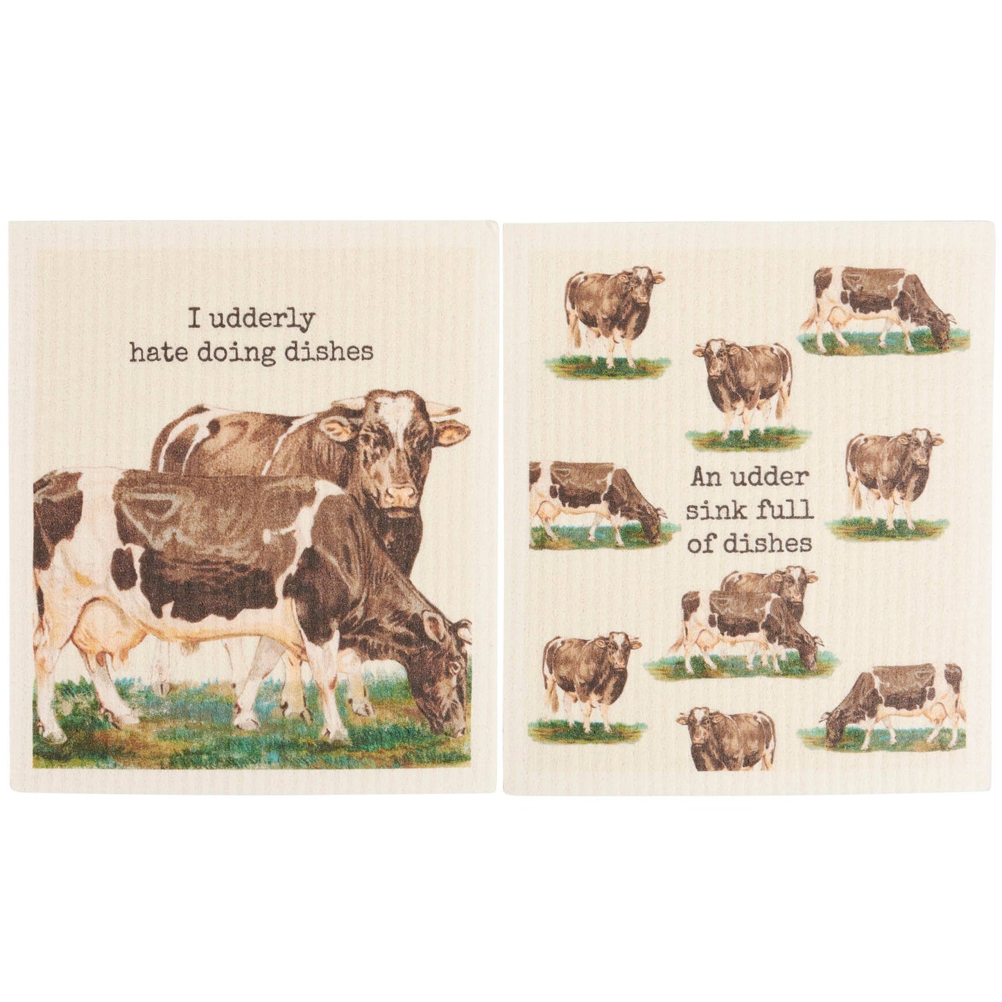 An Udder Sink Of Dishes Swedish Dishcloth Set