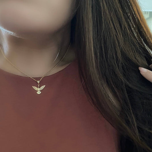 Eagle bird pendant necklace 18k gold filled water resistant