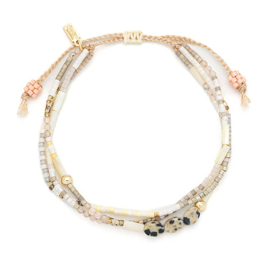 Bracelet - Joy/Dalmatian Jasper/Gold