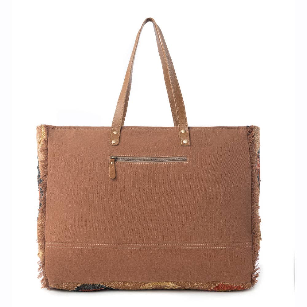 Myra Prairie Crest Weekender Bag in Mustard Yellow: Mustard Yellow