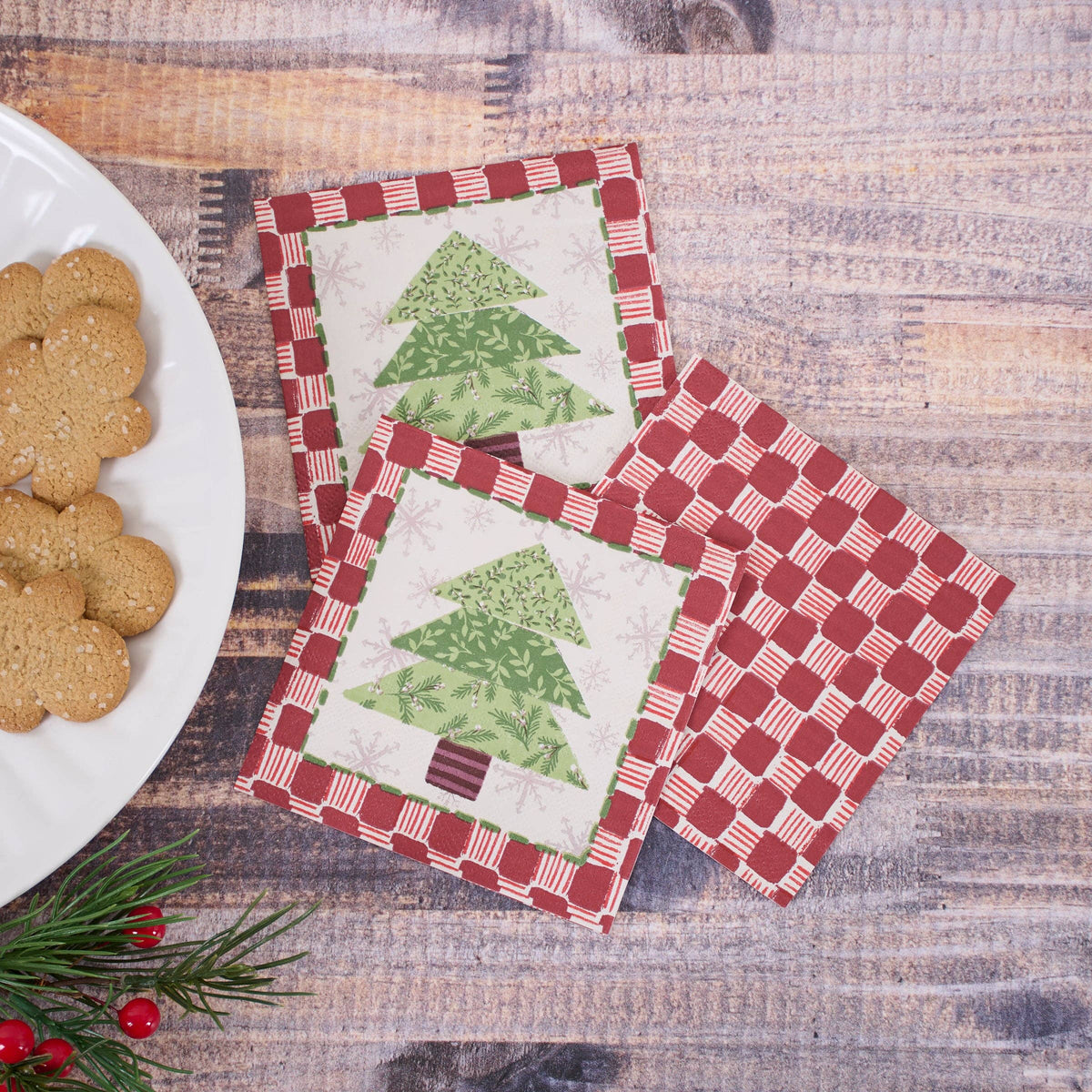 Tree Quilt Beverage Napkin
