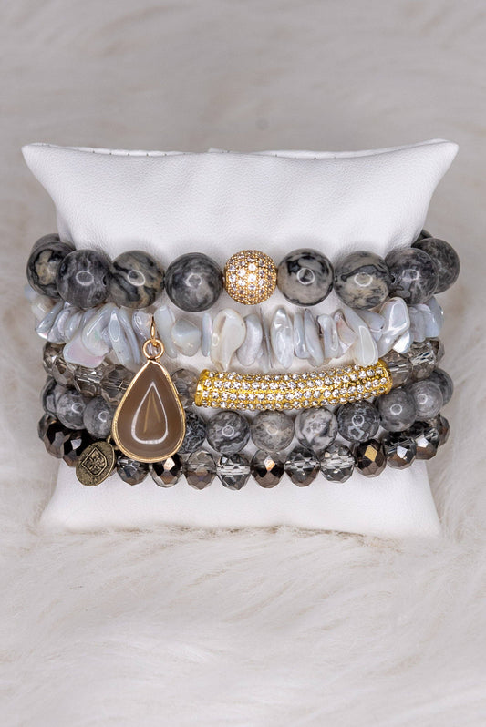 Ghana Bracelet Set in Light Gray