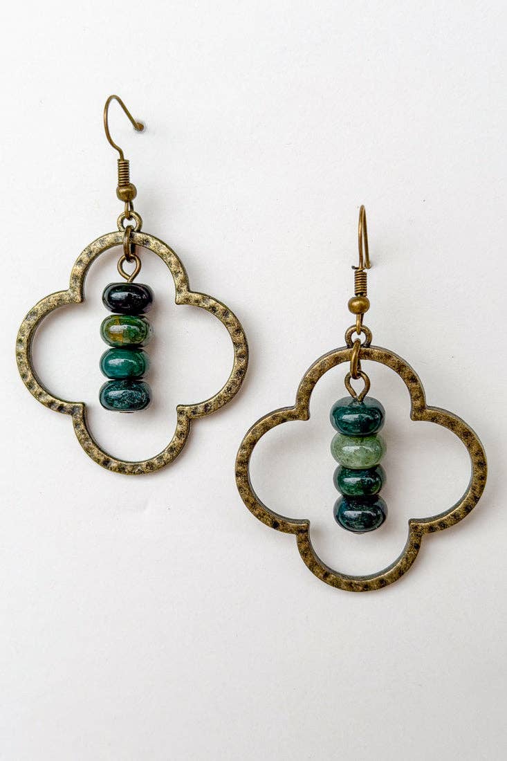 Shirley Earrings: Aqua