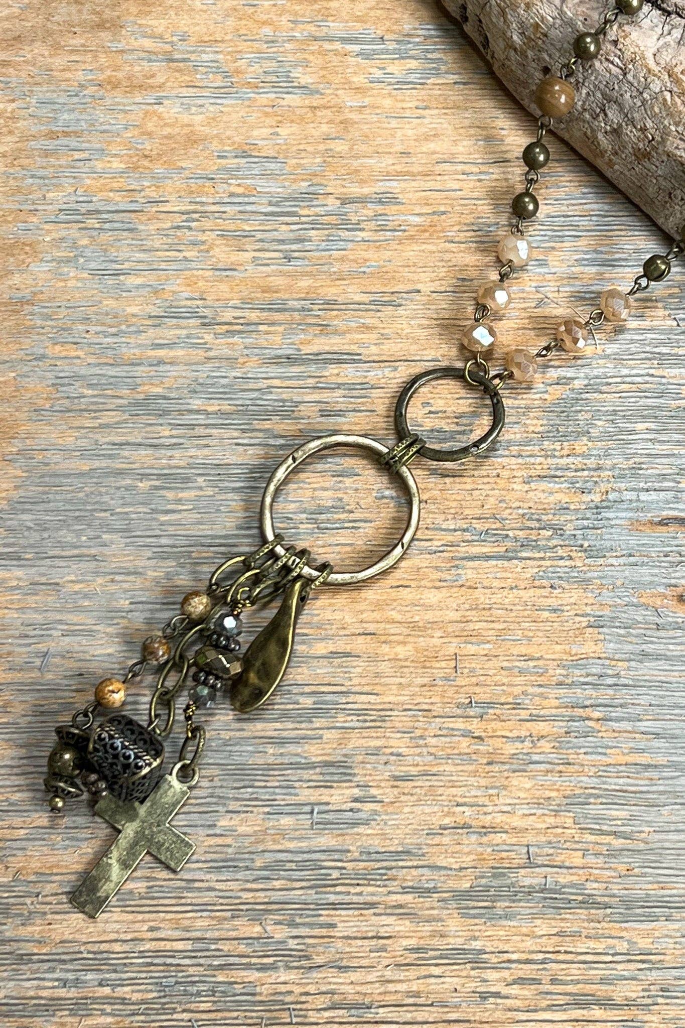 Acacia Necklace Cross