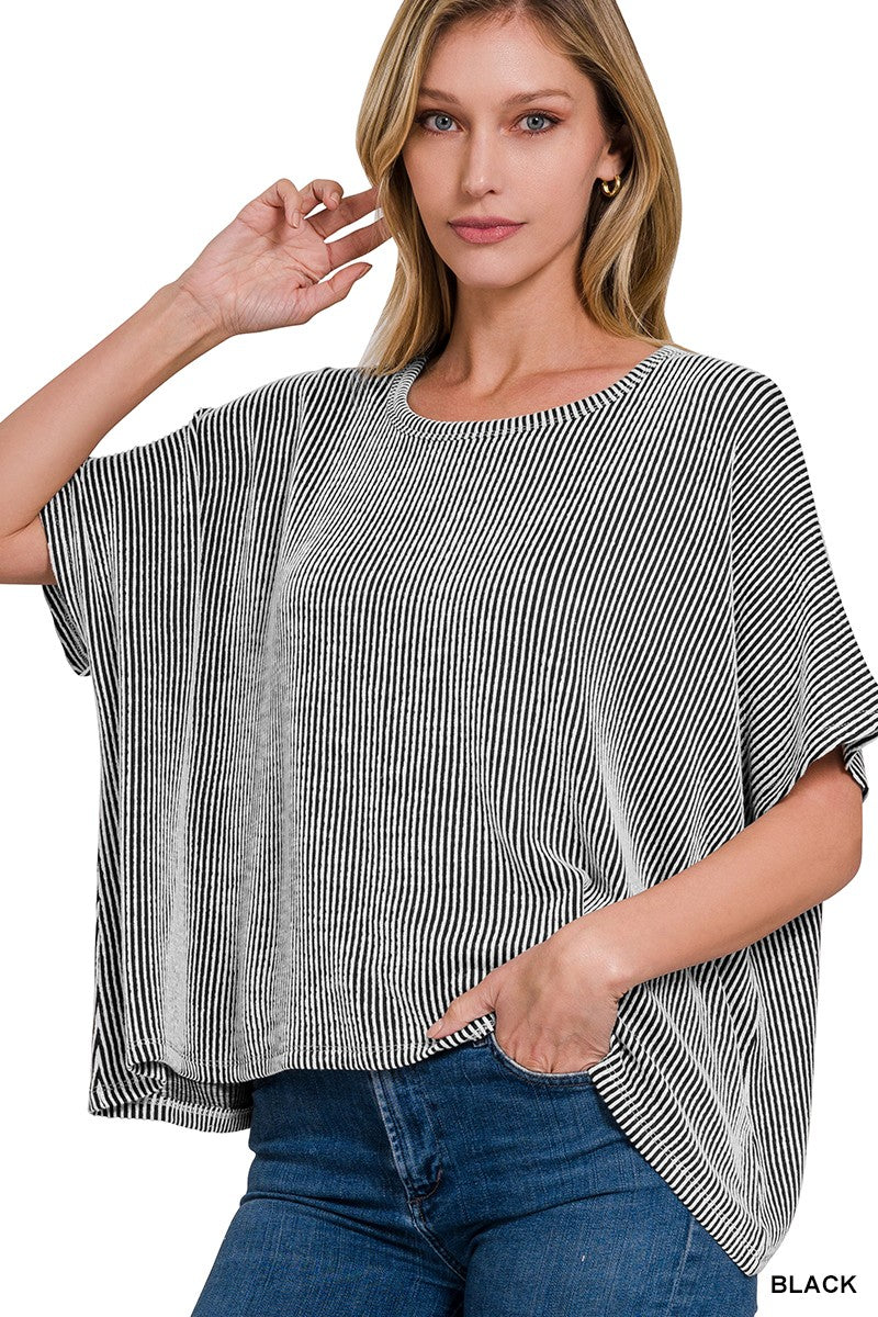 Striped Oversized Top