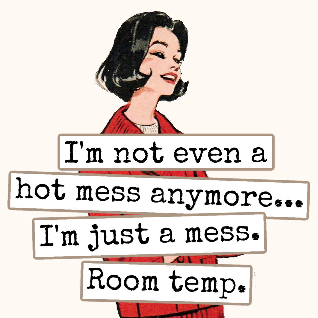 I'm Not Even A Hot Mess Anymore... Fridge Magnet. 313