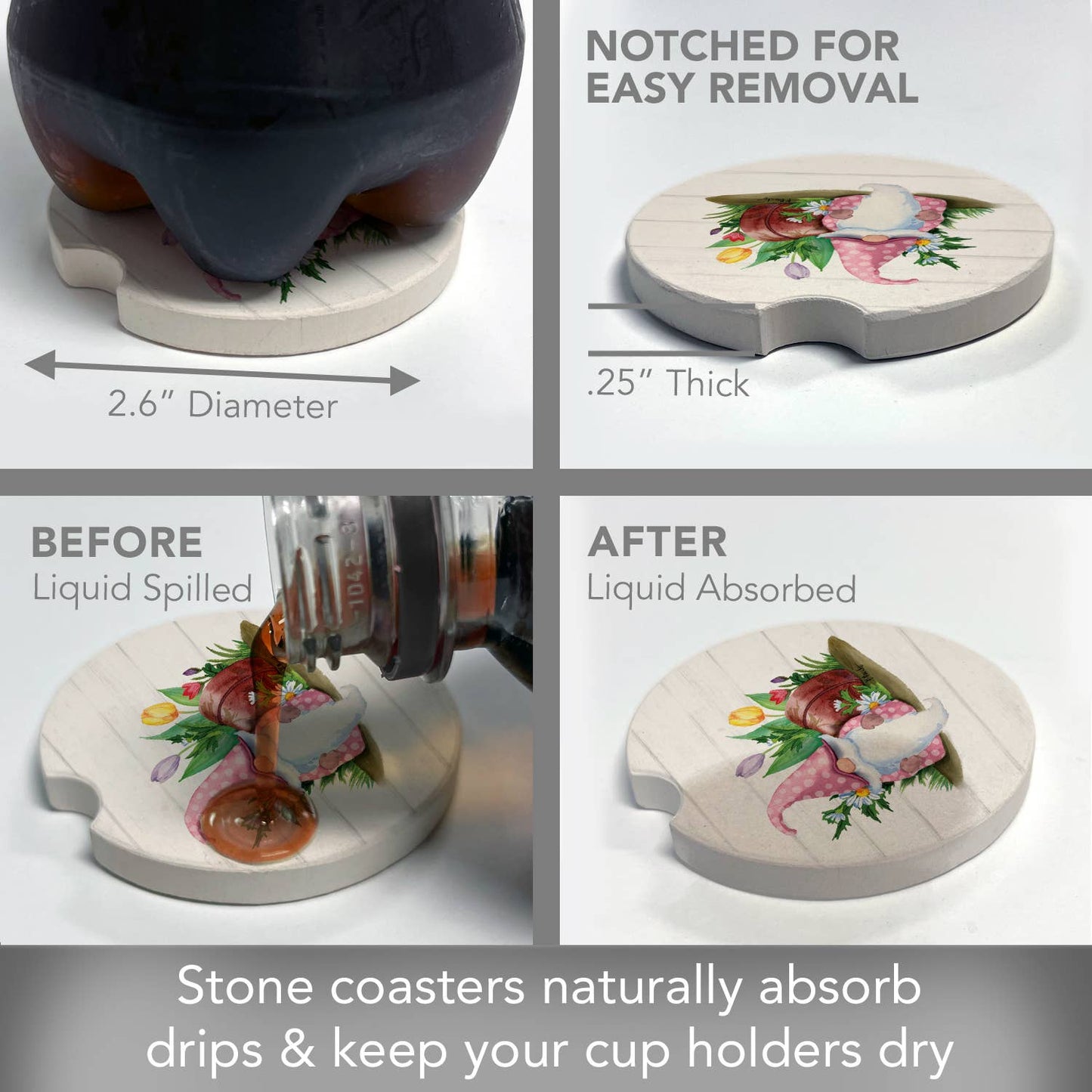 Americana Mood -  Stone Car Coaster-
