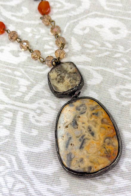 Darby Necklace - Crazy Agate