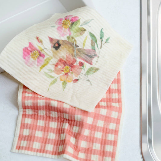 Everyday Cardinal Swedish Dishcloth Set