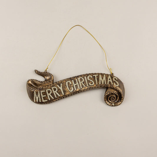 GOLD HANGING CHRISTMAS BANNER