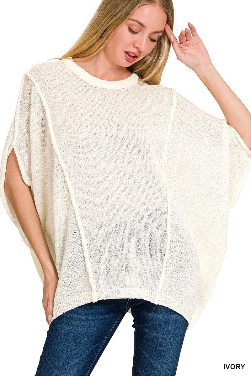 Drop Shoulder Short Sleeve Relaxed Pullover