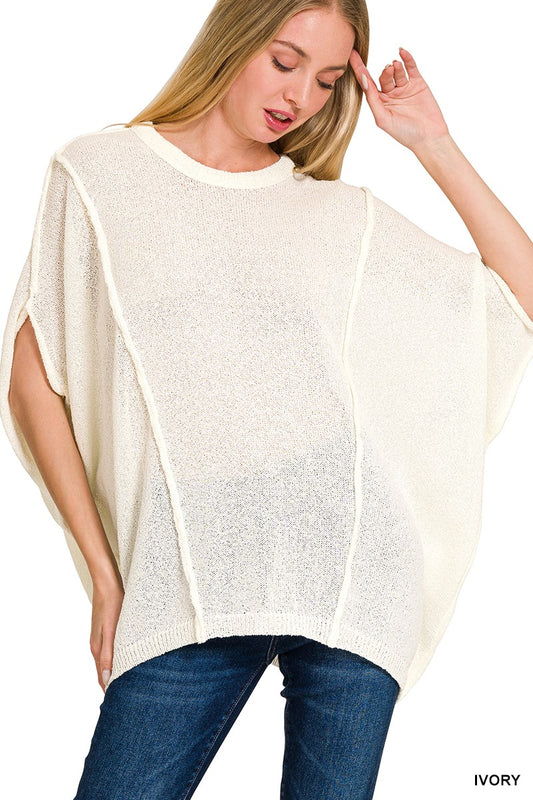 Drop Shoulder Short Sleeve Relaxed Pullover