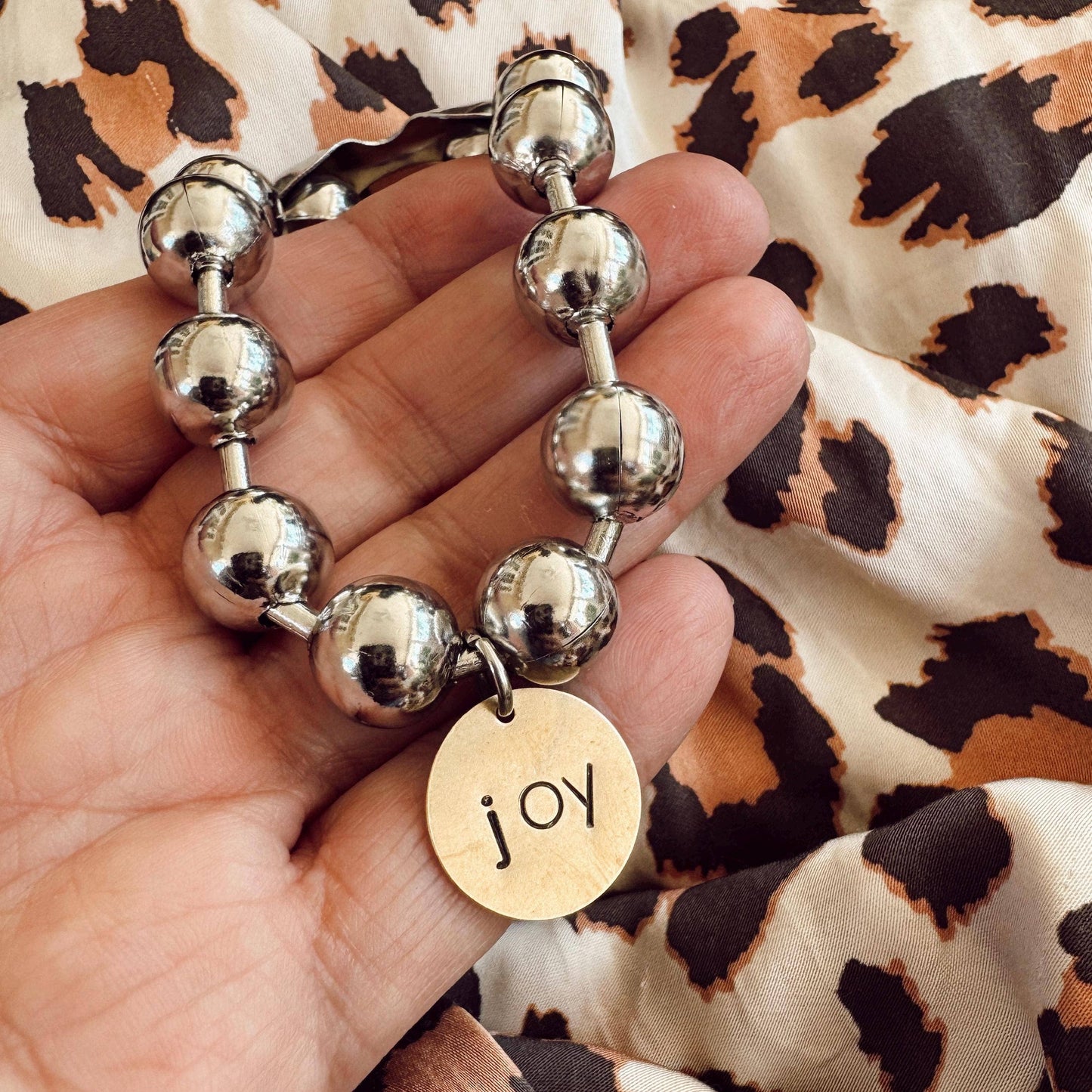 Hand Stamped JOY Bracelet: 7