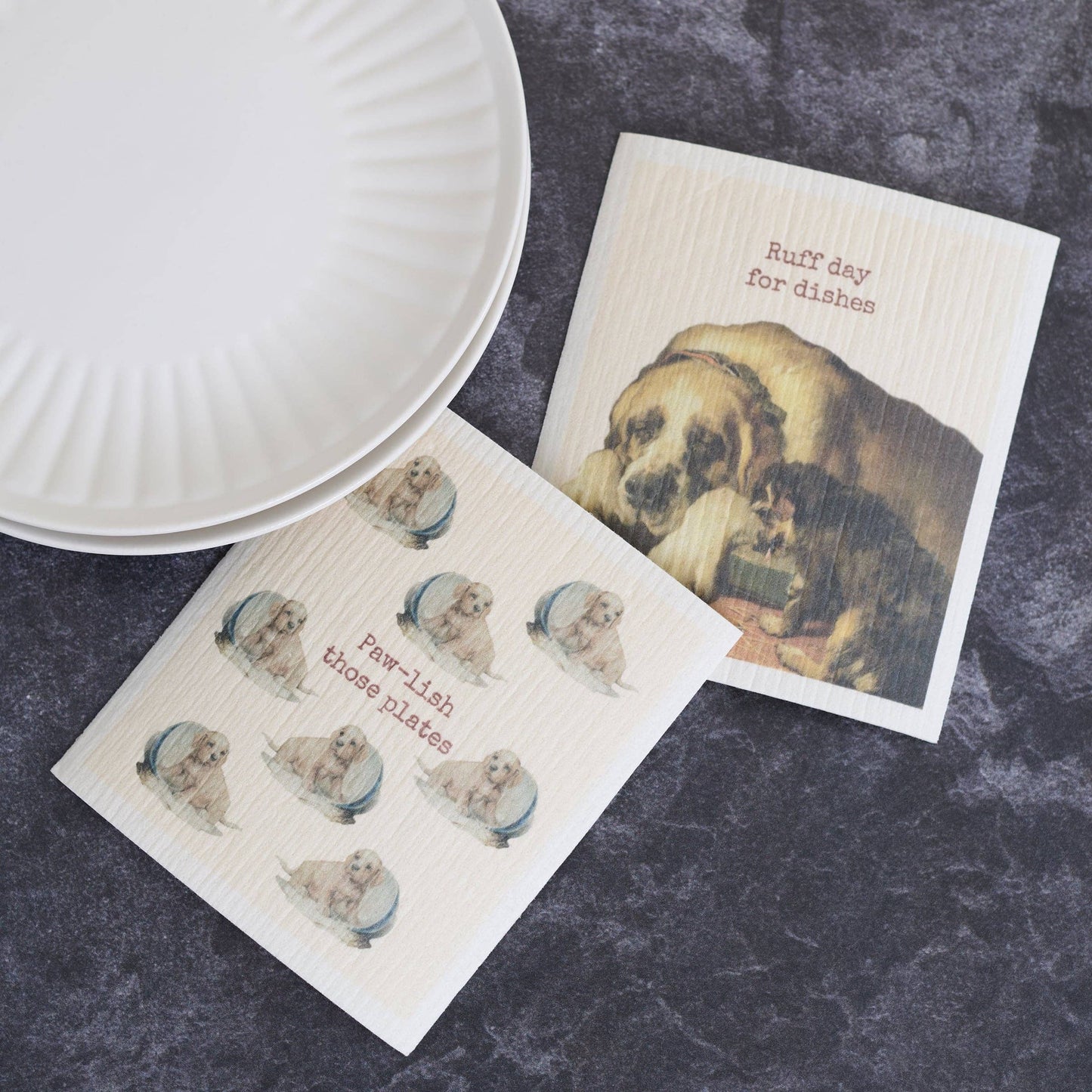 Ruff Day For Dishes Swedish Dishcloth Set