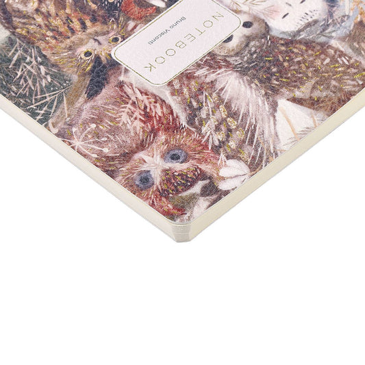 Vegan Leather A5 Notebook - Owls