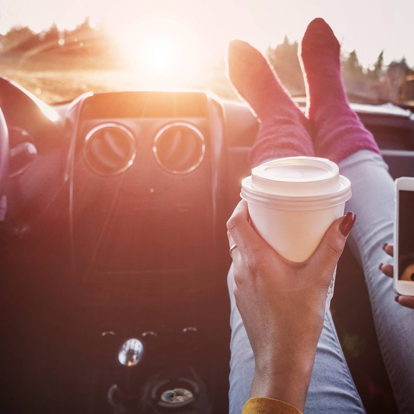 Hunting Dogs Absorbent Stone Car Coaster