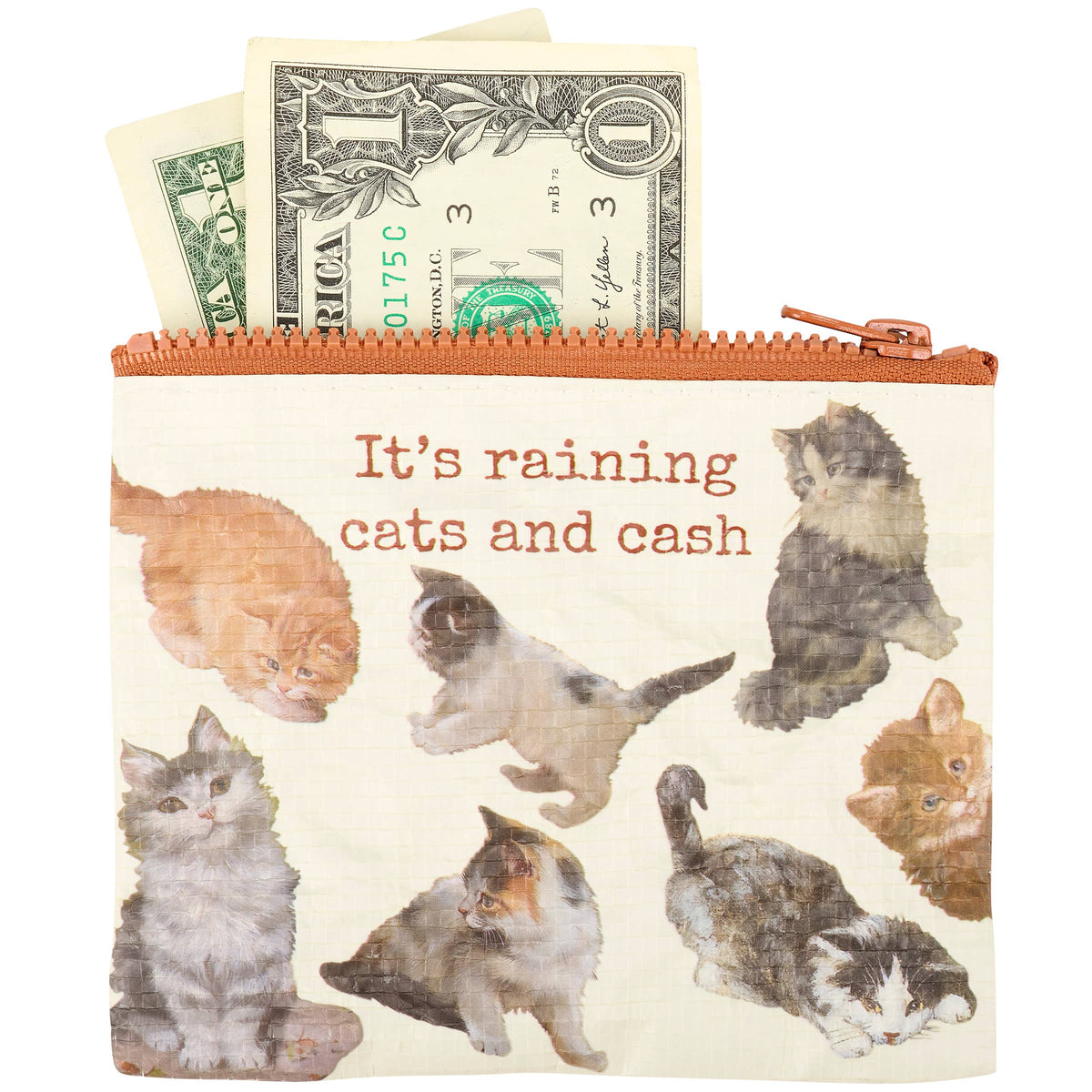 It's Raining Cats And Cash Zipper Wallet