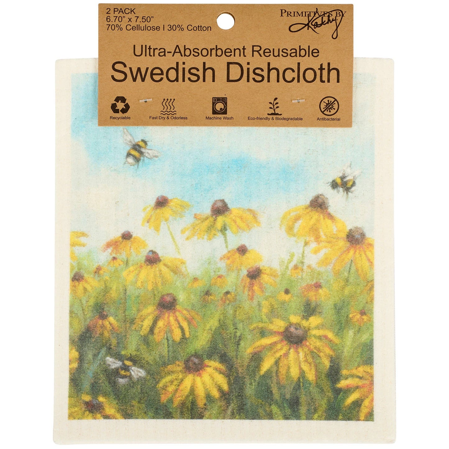 BlackEyed Susans Swedish Cloth Set