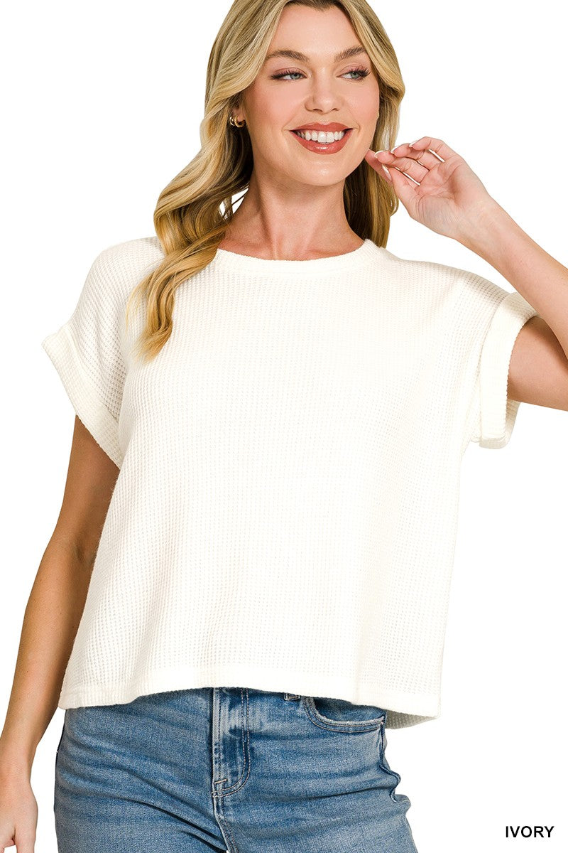 Short Sleeve Crew Neck Sweater
