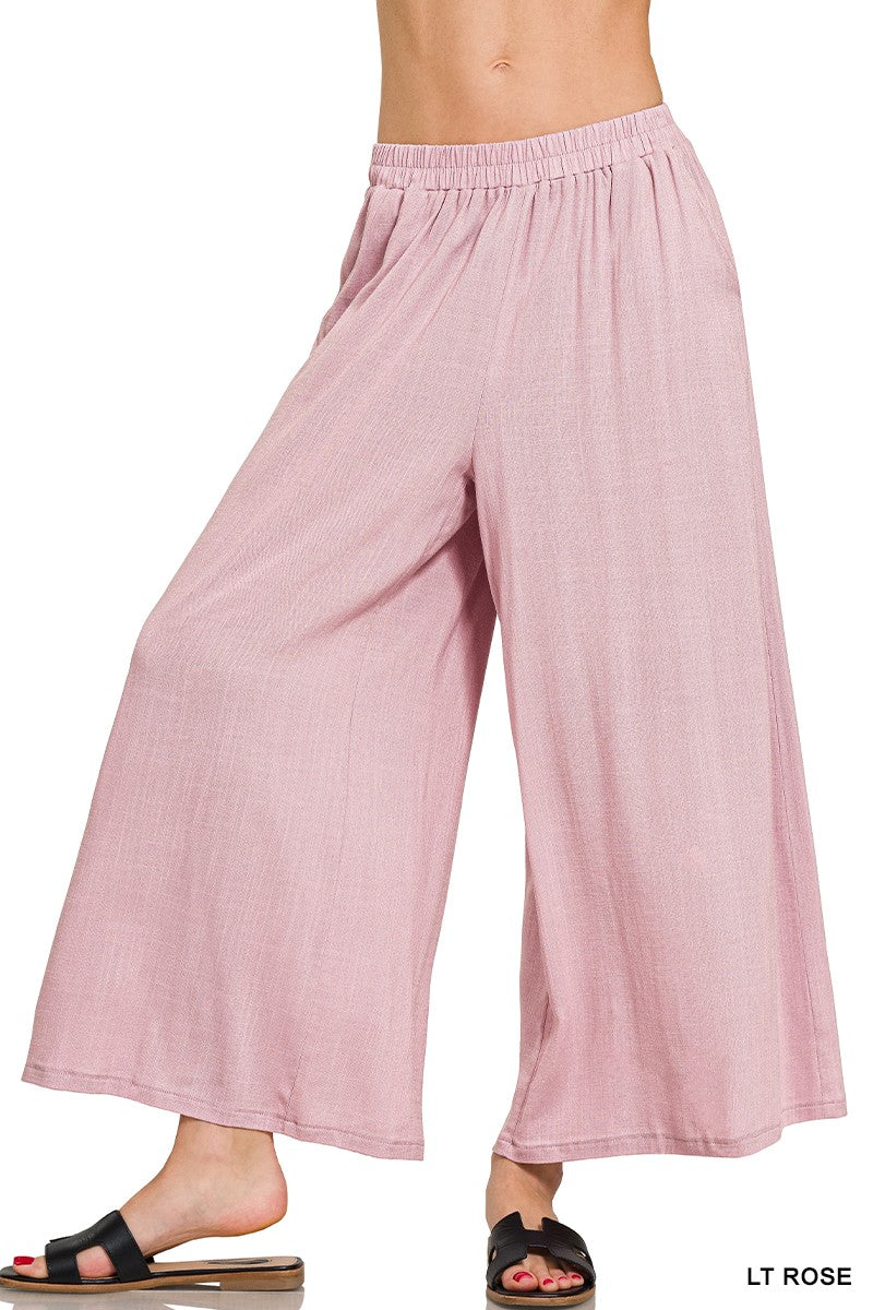 Wide Leg Woven Pants