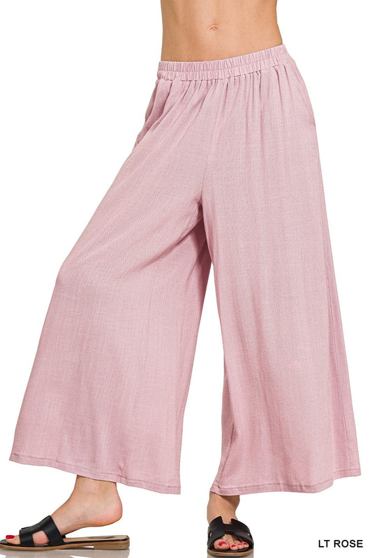 Wide Leg Woven Pants