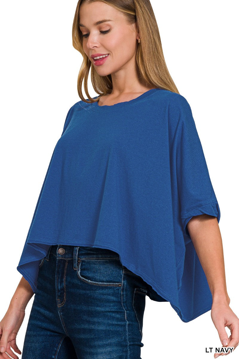 Oversized One Size Cropped Tee
