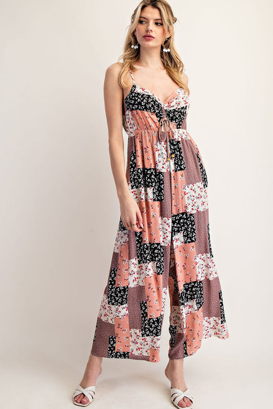 Rose Patchwork Jumpsuit