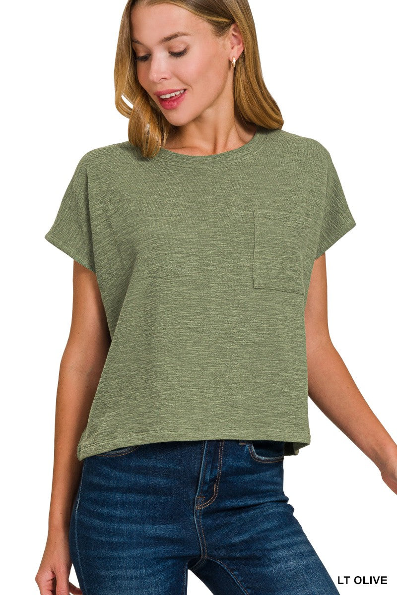 Slub Cropped Tee