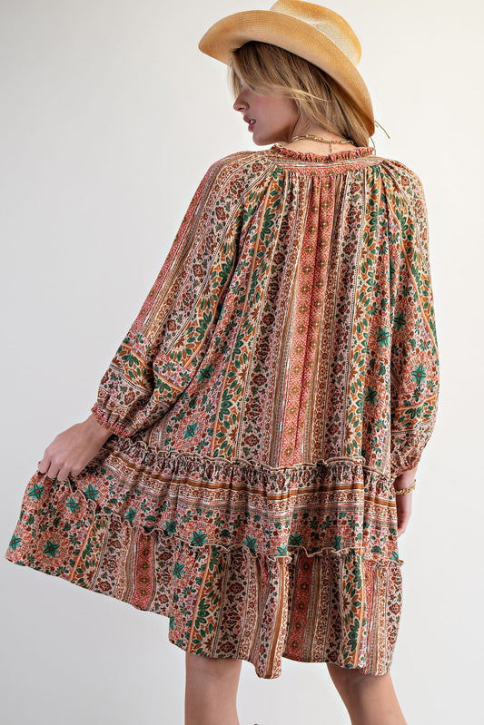 Green Peasant Dress