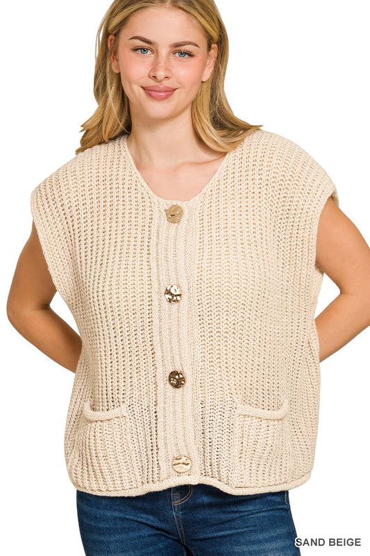 4 Button Sweater Vest