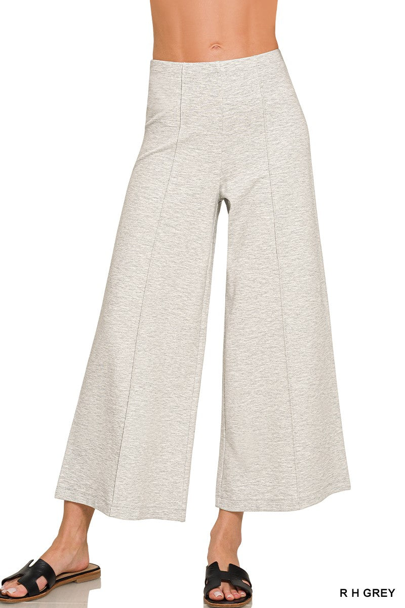 Heavy Ponte Elastic Waistband Pintuck Pants