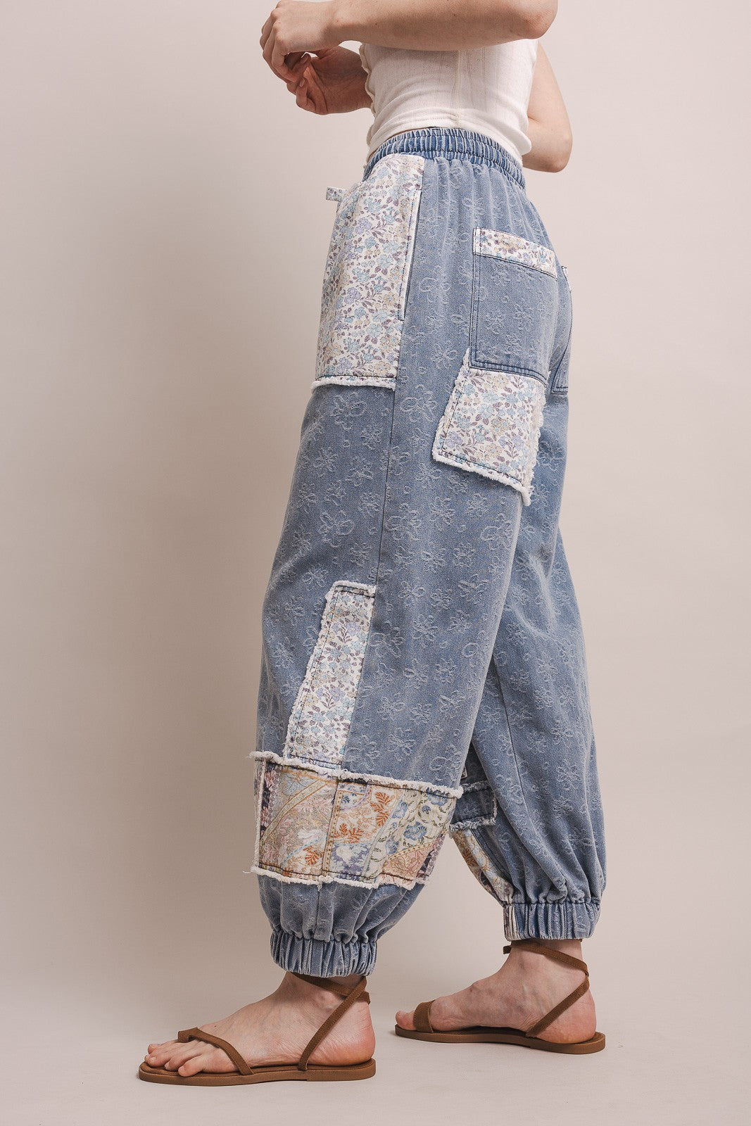 Denim Patchwork Jogger