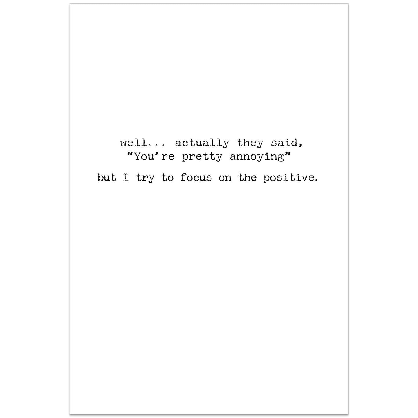 You're Pretty Greeting Card