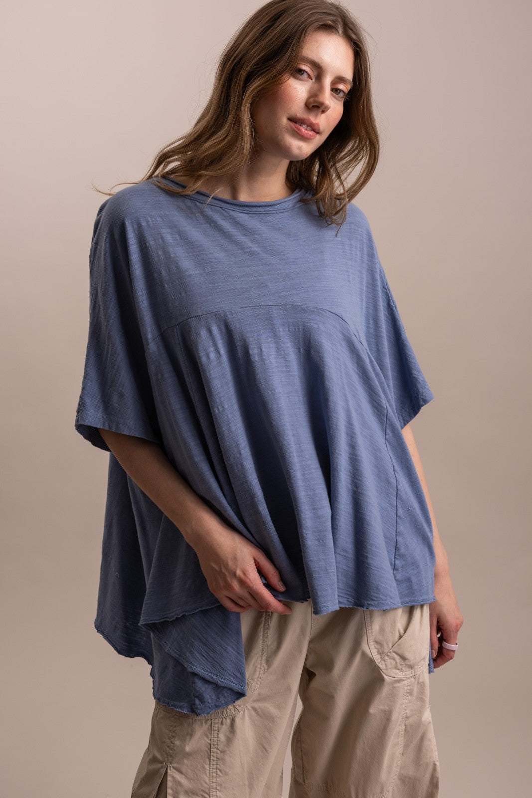 Asymmetric Hem Oversized Top Asymmetric Hem Oversized Top