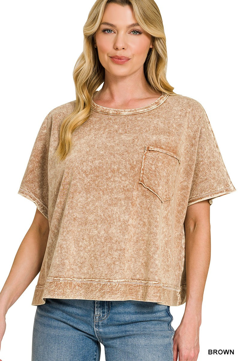 Halo Snow Washed Oversized Top