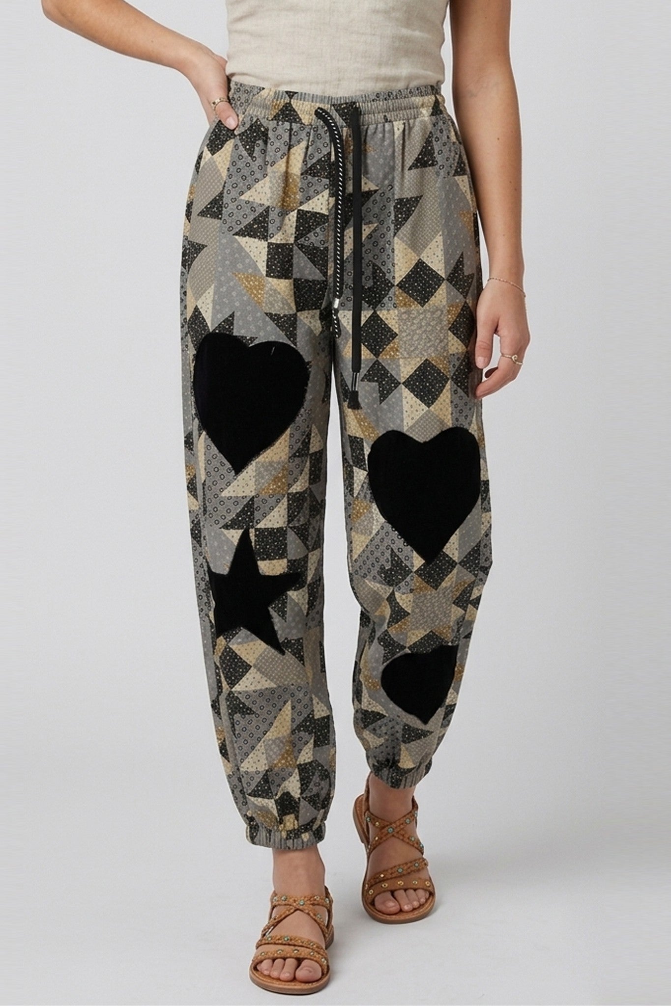 Quilt Patch Joggers