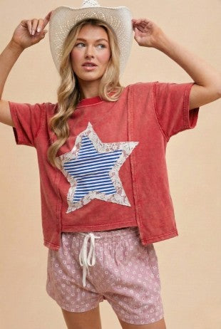 Star Patch Top