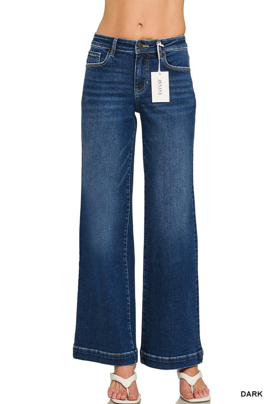 Dark Wash Wide Leg Denim Pants