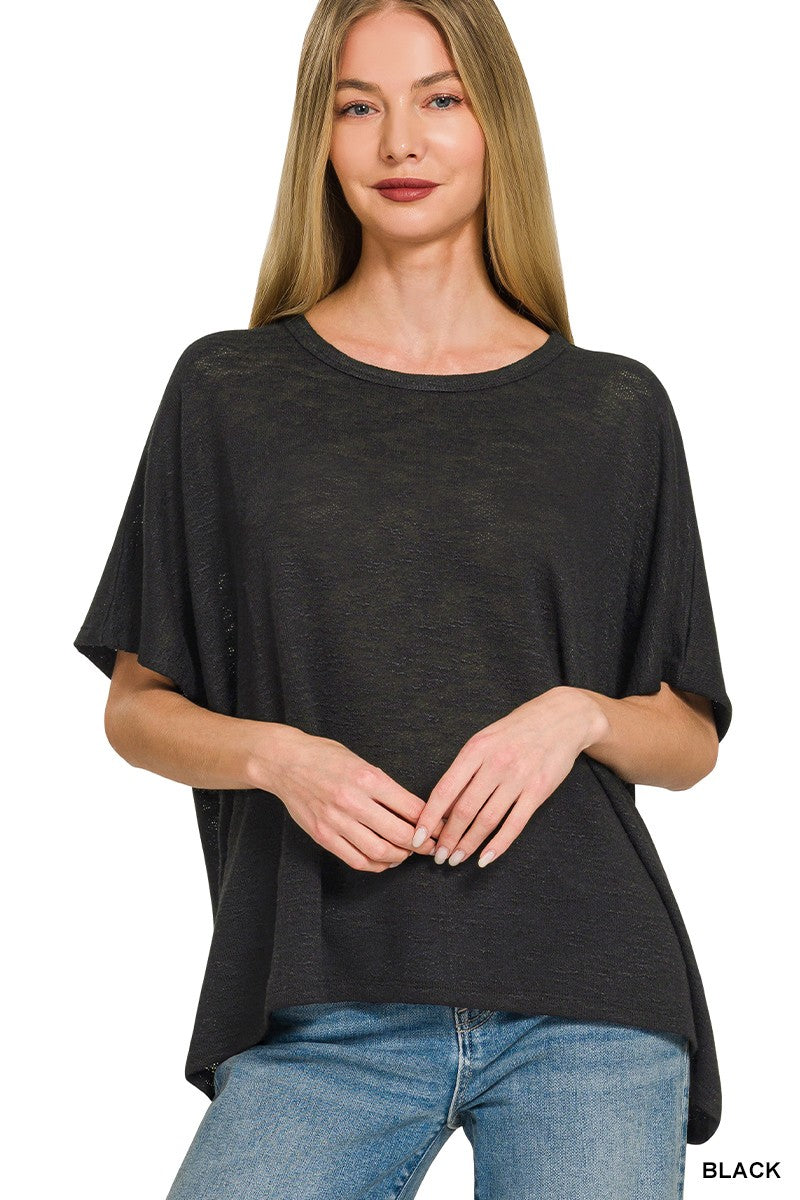 Oversized Slub Hacci Top