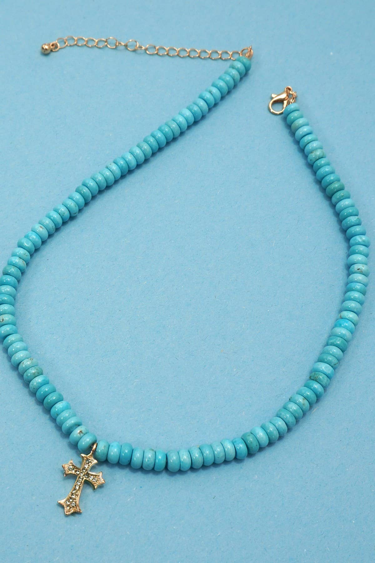 NATURAL SEMI PRECIOUS STONE BEADED CHARM NECKLACE | 80N91561: Rose Quartz