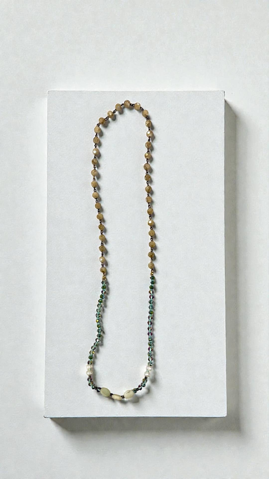 30" reversable 2-way ivory layer necklace 