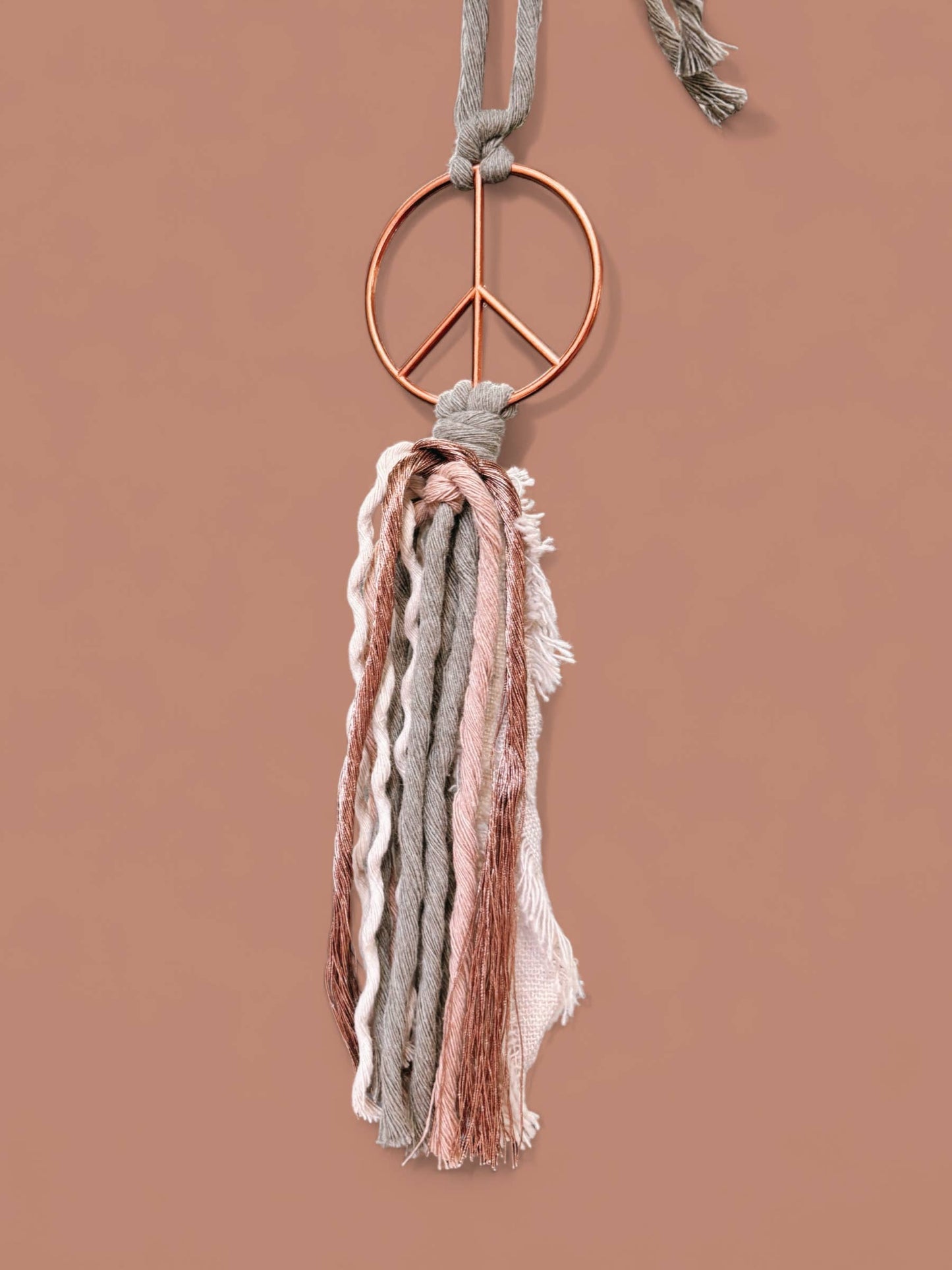 Peace Sign Car Charm | Retro Accessories: Sage