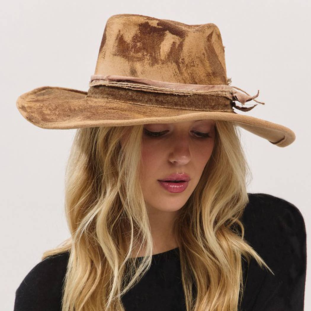 Vintage Versatile Shapeable Cowgirl & Fedora Hat With Feathe: TP