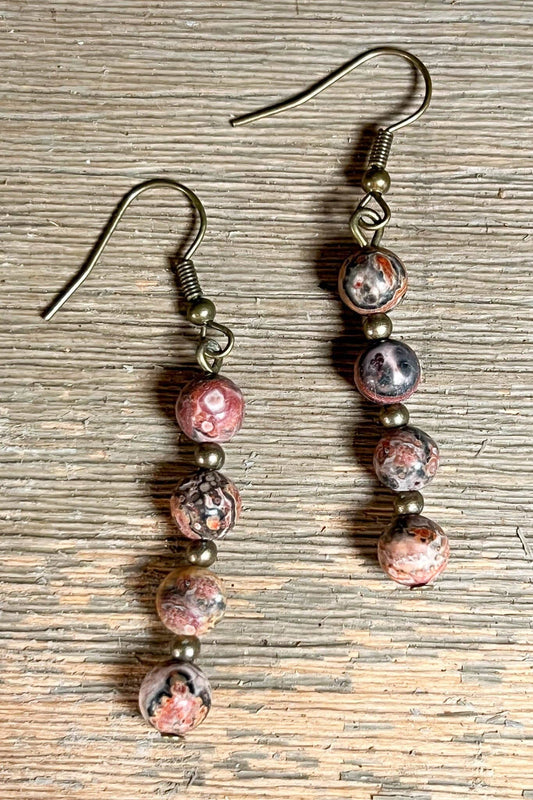 Elyse Earrings Rhodonite