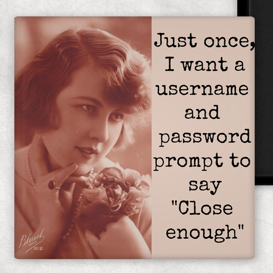 Funny Magnet. Just Once I Want A Username and Password...
