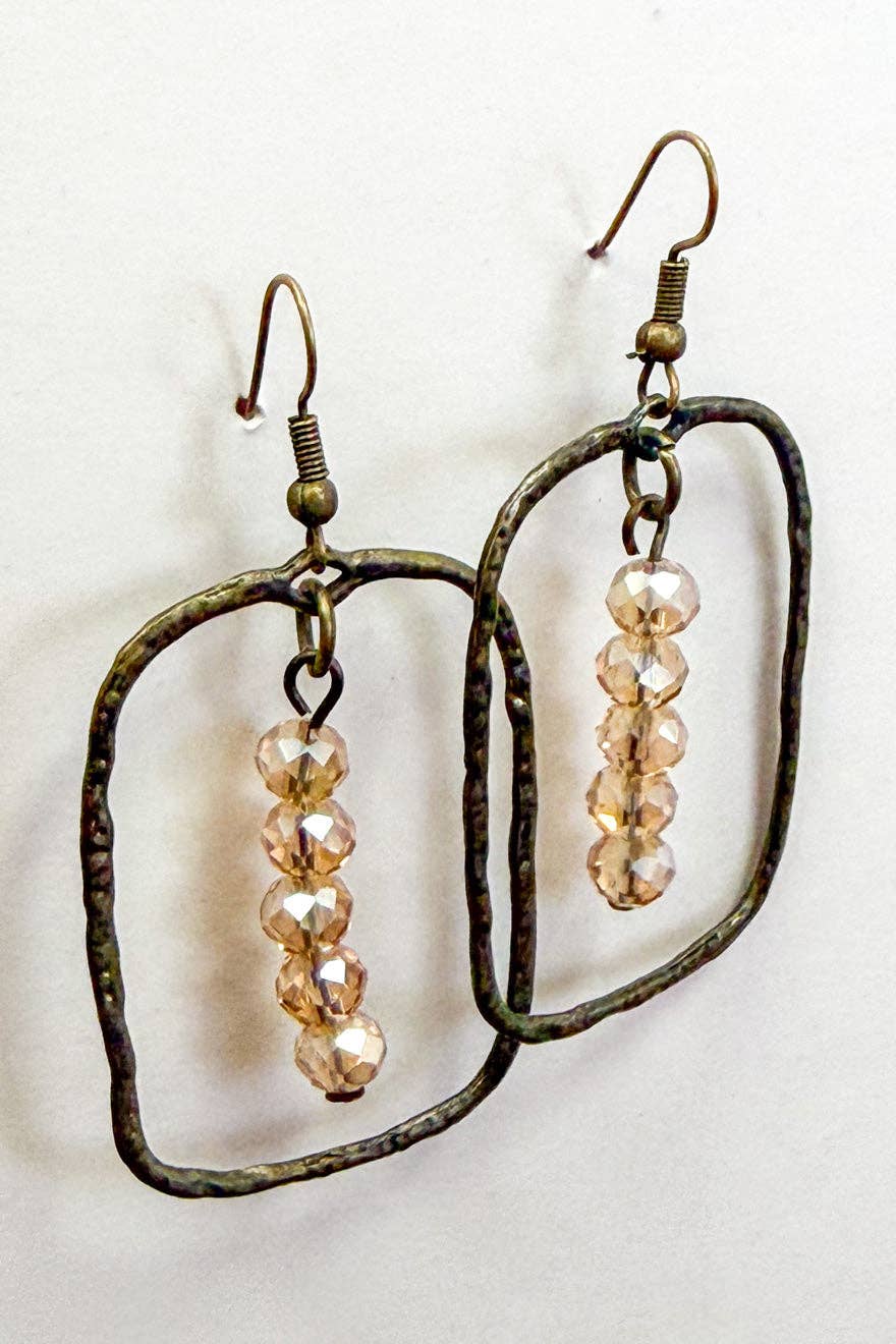 Suki Earrings: Blue Fire Agate