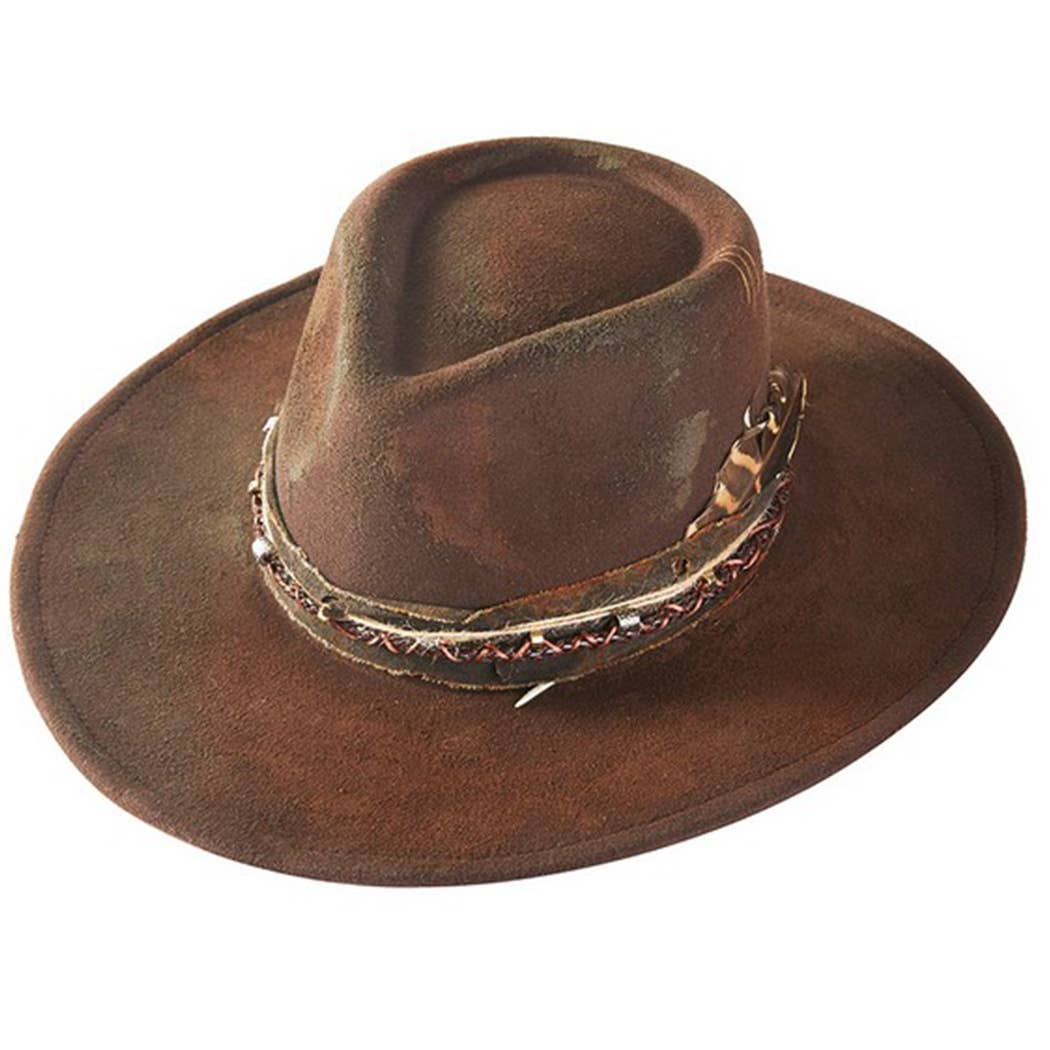 Vintage Versatile Shapeable Cowgirl & Fedora Hat: BR