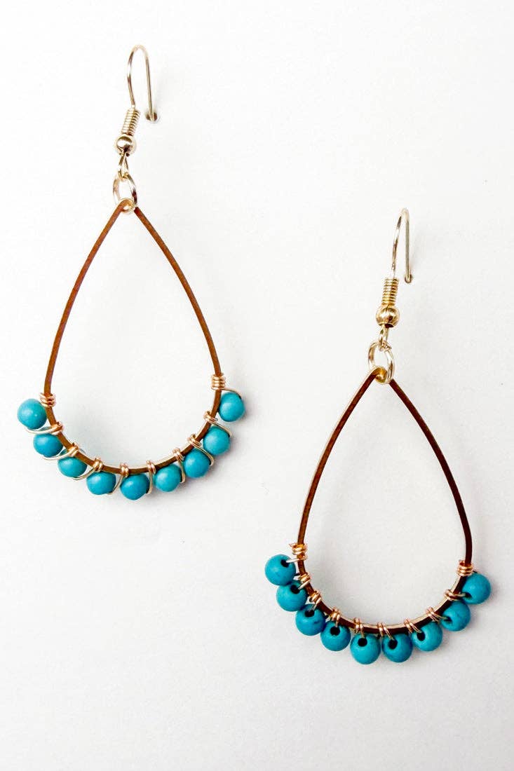 Missy Earrings: Labradorite