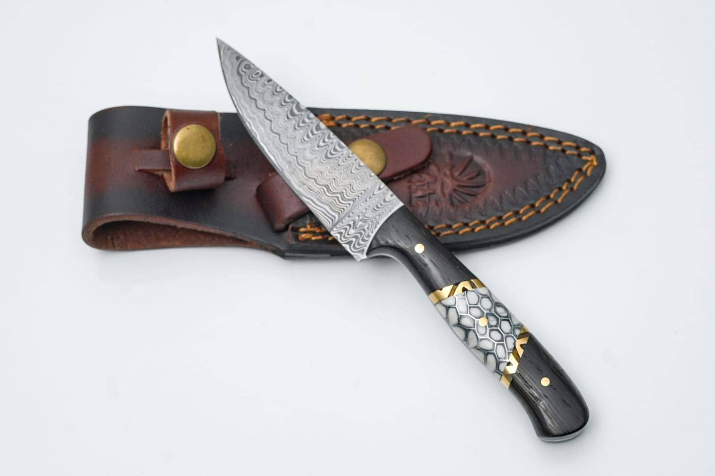 Titan HexForge Damascus Utility Knife