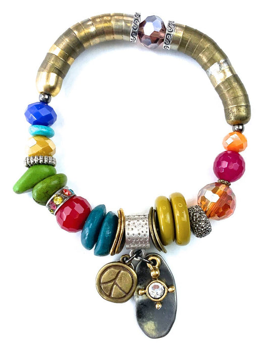 BR-Mixed Beaded with Stacked Bracelet